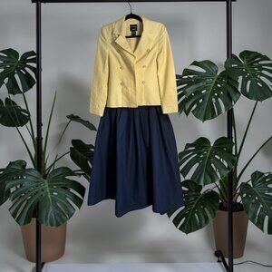 ASTR the Label Navy Blue Midi Skirt